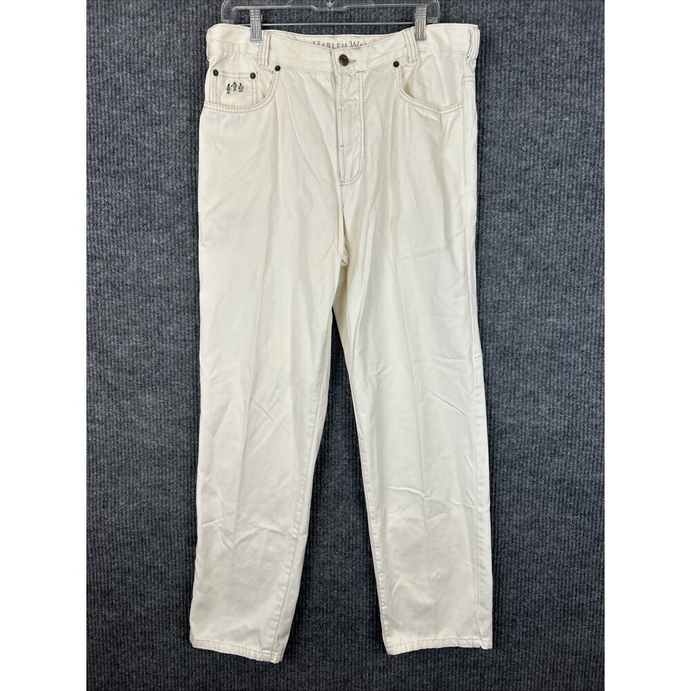 JOKER Jeans Harlem Walker Men's 38x32 Off White Made in Germany Flawed Patch